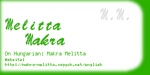 melitta makra business card